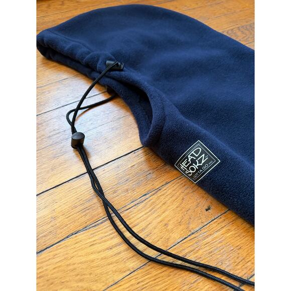 HEAD SOKZ by Gotta Go Inc. Navy Polartec Fleece Hood sz OS - Picture 7 of 10